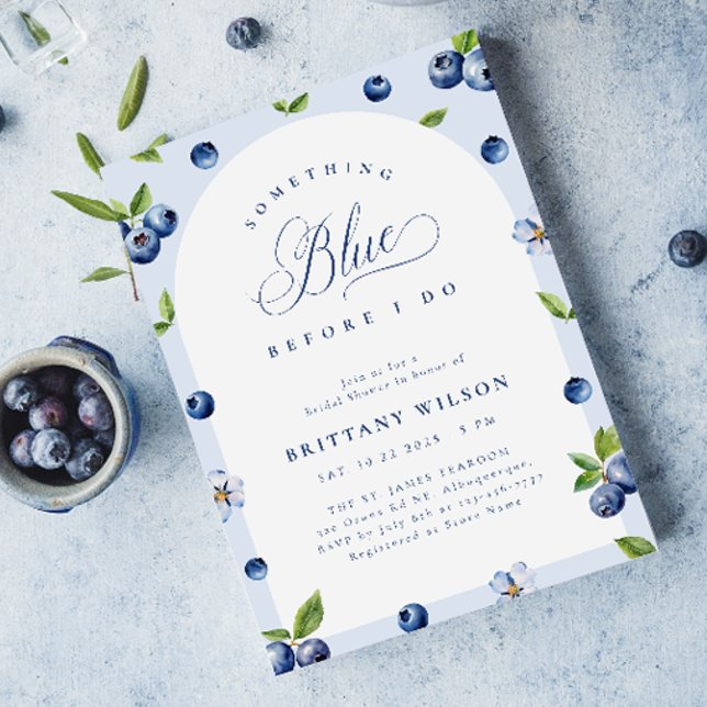 Invitación Algo de Blueberry Bridal Shower Invitation (Subido por el creador)