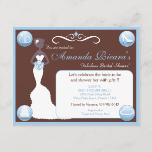 Invitación Algo De Chocolate, Algo Azul