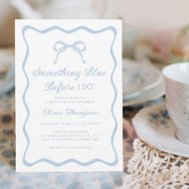 Invitación Algo de ducha azul de novia