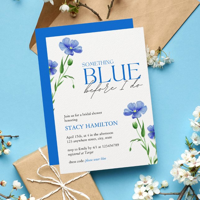 Invitación Algo de ducha azul de novia (Subido por el creador)