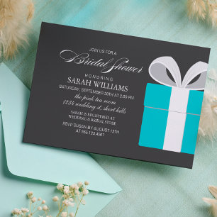 Invitación Algo de ducha azul de novia
