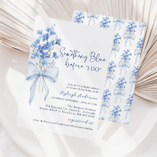 Invitación Algo de ducha azul de novia  Cinta azul turbia