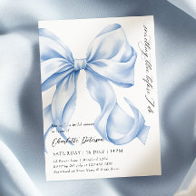 Algo de ducha de novia azul Bow