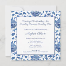 Algo de Moda azul Chinoiserie Bridal Shower