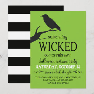 Invitación Algo malvado para la fiesta de Halloween
