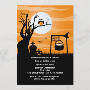 Invitación Algo se está preparando para la fiesta de Hallowee