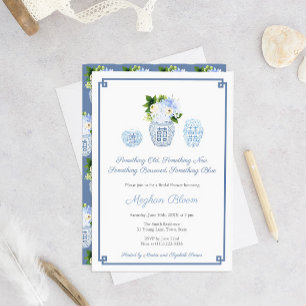 Invitación Algo Viejo Nuevo Presté Azul Despedida de Soltera
