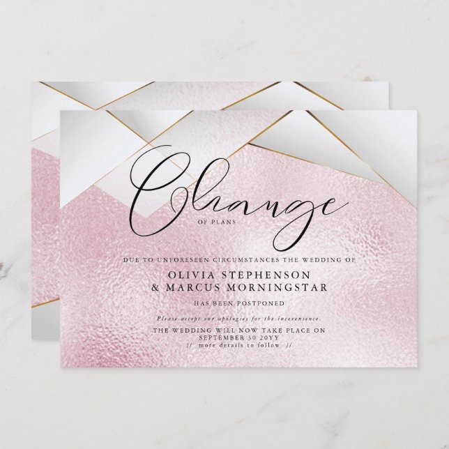 Invitación Algodón de Azúcar Rosa Facetas de Perla Noche de B (Anverso / Reverso)