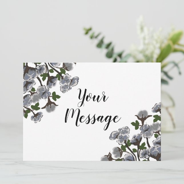 Invitación Algodón Texano Salvaje (Anverso de pie)