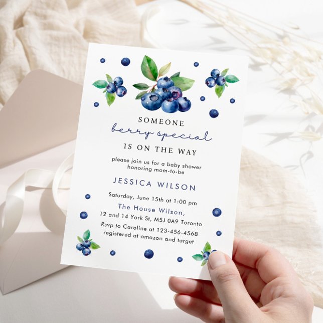 Invitación Alguien Berry Especial Baby 1er cumpleaños Blueber (Subido por el creador)