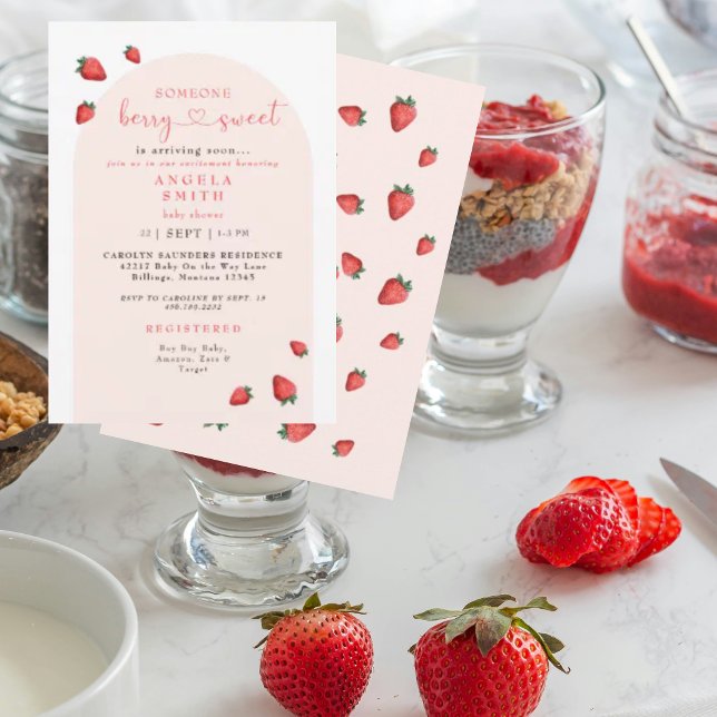 Invitación Alguien Berry Sweet Rubor Baby Shower II (Subido por el creador)