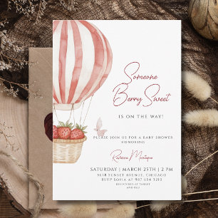 Invitación Alguien Dulce como una Fresa Fiesta de Globos Aero