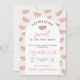 Invitación Alguien Dulce está en camino, Bebé ducha,