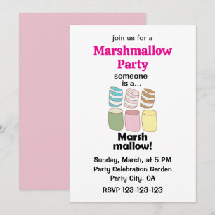 Invitación Alguien Es Un Malvavisco Divertida Fiesta De Comid