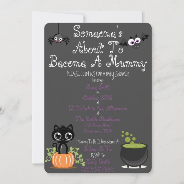 Invitación Alguien está a punto de ser mamá (Anverso)