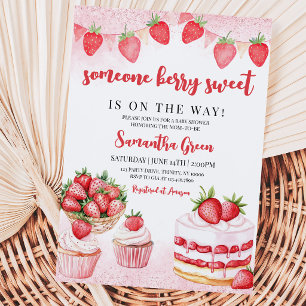 Invitación Alguien Fresa Dulce Shower de Bebé