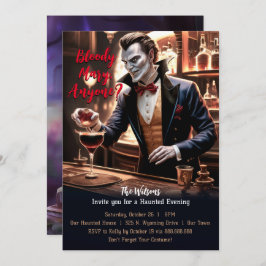 Invitación "¿Alguien sangrienta a Mary?, Halloween con vampir