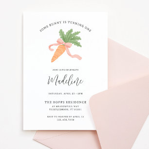 Invitación Algún conejito es un cumpleaños número 1 moderno s