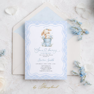 Invitación Algún conejito está en camino Baby Shower Niño