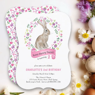Invitación Algun Conejo Dulce Cumpleaños Niña