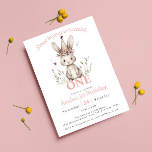 Invitación Algun conejo está cumpliendo un divertido cumpleañ