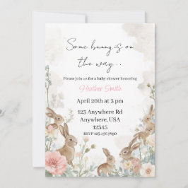 Invitación Algún conejo está en camino