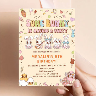 Invitación Algún conejo está teniendo una fiesta de cumpleaño