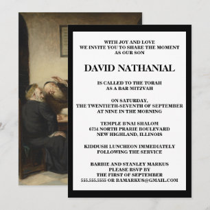 Invitación "Alguna controversia sobre el Talmud" Bar Mitzvah