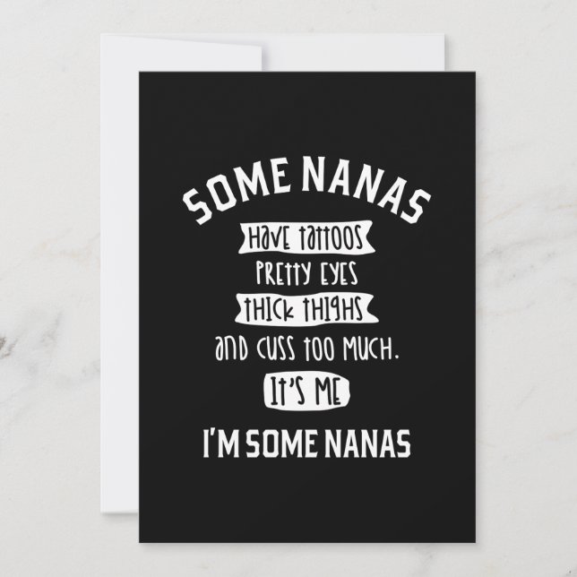 Invitación Algunas Nanas Cusaron Regalos De Nanas Demasiado G (Anverso)
