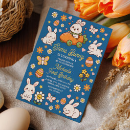 Invitación Alguno Bunny está cumpliendo un año de cumpleaños