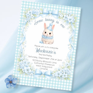Invitación Alguno conejito es uno Cumpleaños Personalizado
