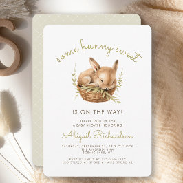 Invitación Algunos Baby Shower Neutral dulce conejo