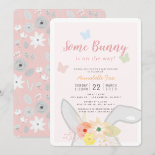 Invitación Algunos Bungalows Baby Shower De Mariposa Floral G