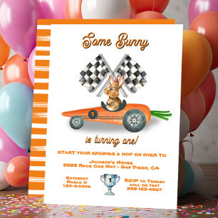 Invitación Algunos Bungalows Race Car Easter Spring Birday