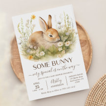 Algunos Bungalows Wildflowers Cute Rabbit Baby Sho