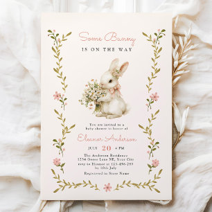 Invitación Algunos Bunny Vintage Baby Shower