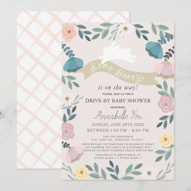 Invitación Algunos Chicas bucólicos buhardilleros rosados man (Anverso / Reverso)