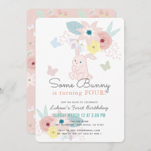 Invitación Algunos Chicas de mariposas rosadas