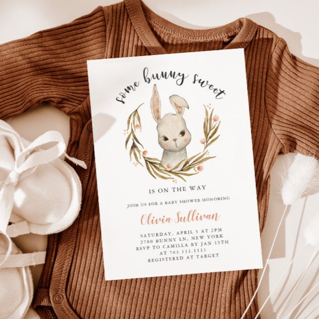 Invitación Algunos Chicas dulces conejitos Baby Shower (Subido por el creador)