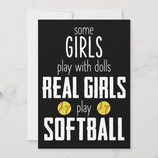 Invitación Algunos Chicas Juegan Con Muñecas Los Chicas Reale (Anverso)