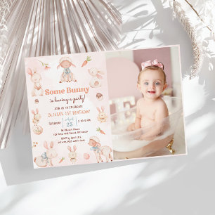 Invitación Algunos conejillos de Pascua de Semana Santa Prima