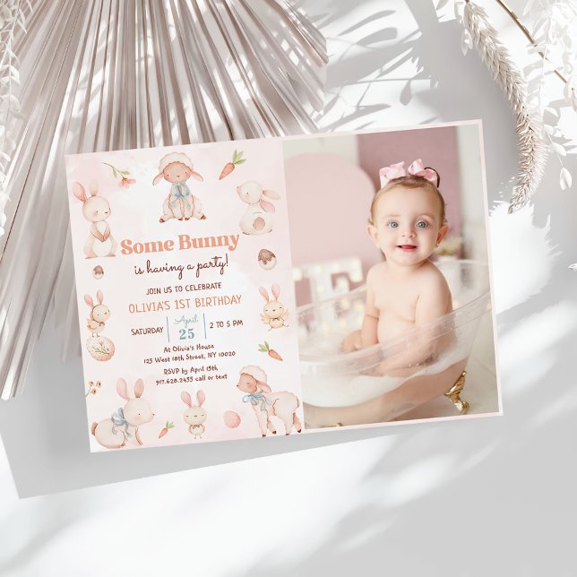 Invitación Algunos conejillos de Pascua de Semana Santa Prima (Subido por el creador)