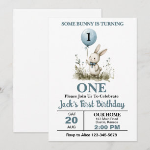Invitación Algunos conejitos cualquier fiesta de cumpleaños d