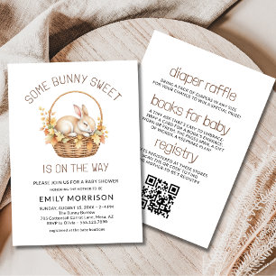 Invitación Algunos conejitos dulces de sexo neutro caída Baby