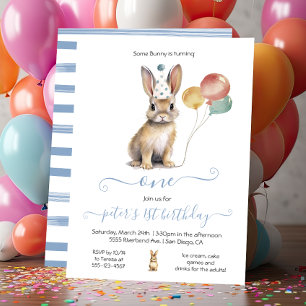 Invitación Algunos conejitos en la fiesta de cumpleaños de la