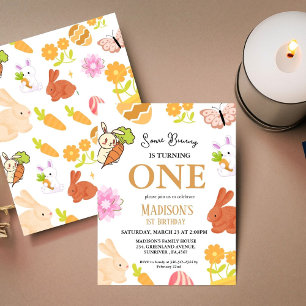 Invitación Algunos conejitos están convirtiendo a un conejo e