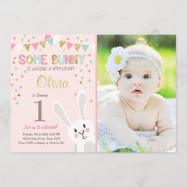Invitación Algunos conejitos invitados a los cumpleaños de la