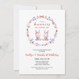 Invitación Algunos conejitos se están volviendo el primer cum