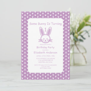 Invitación Algunos conejitos se están volviendo uno: primer c