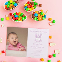 Invitación Algunos conejitos se están volviendo uno: primer c